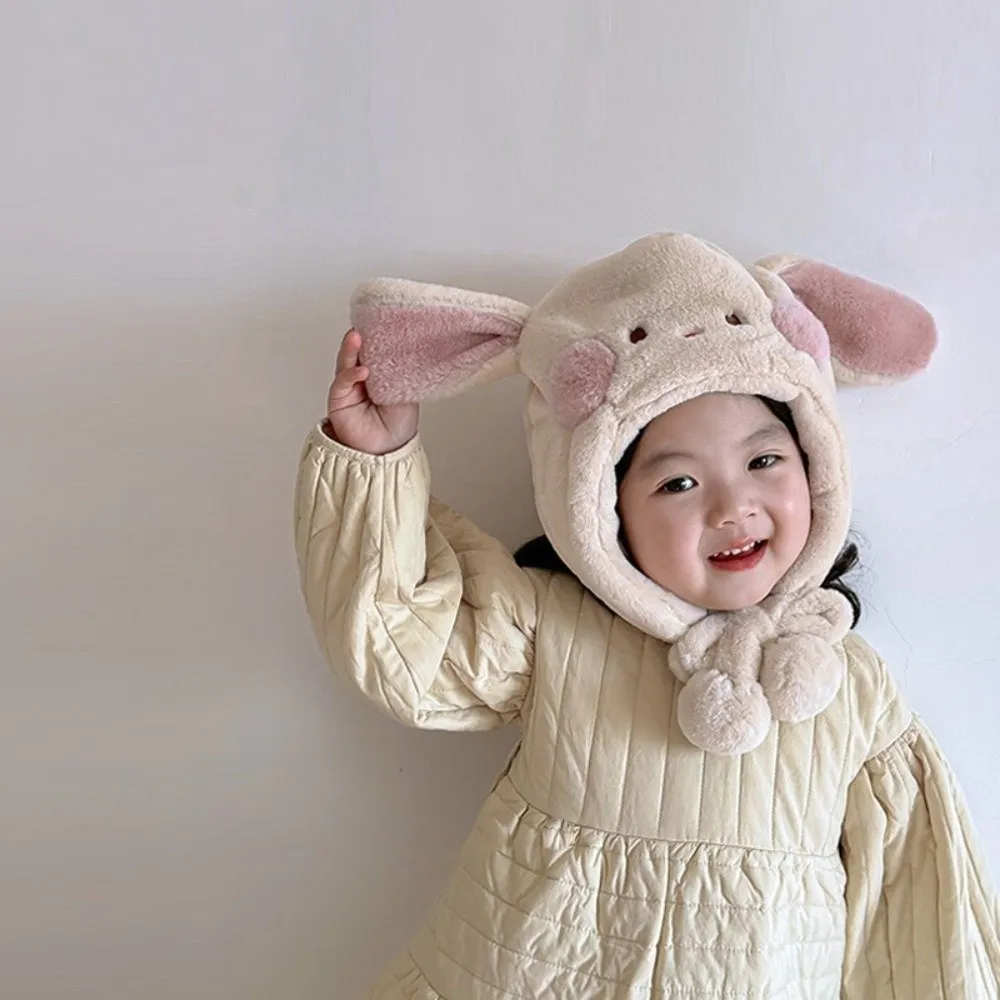 

Baby Winter Warm Hat Pullover Cap Cute Ears Fluffy Lei Feng Hat Windproof Coldproof Ear Protection Hat Outdoor Cycling Skiing