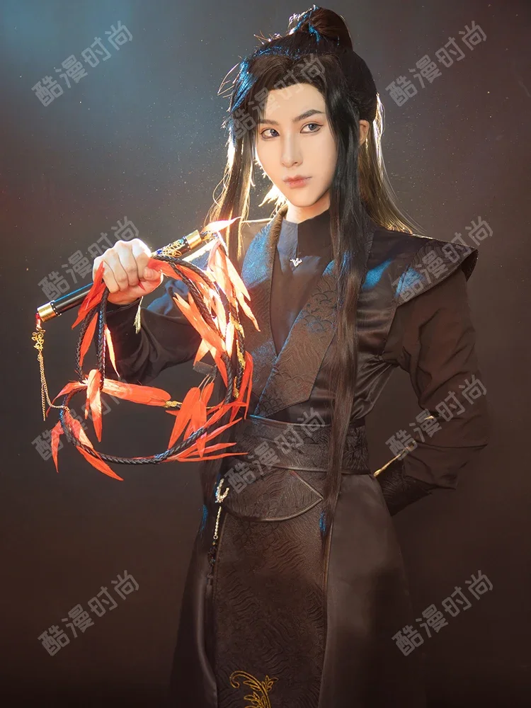 Costumes de cosplay de Mo Ran pour hommes et femmes, perruque He Xuan, costume d'anime Erha Mo Ran, chaussures Pr0ps, fête d'Halloween, Tian Guan Ci Fu