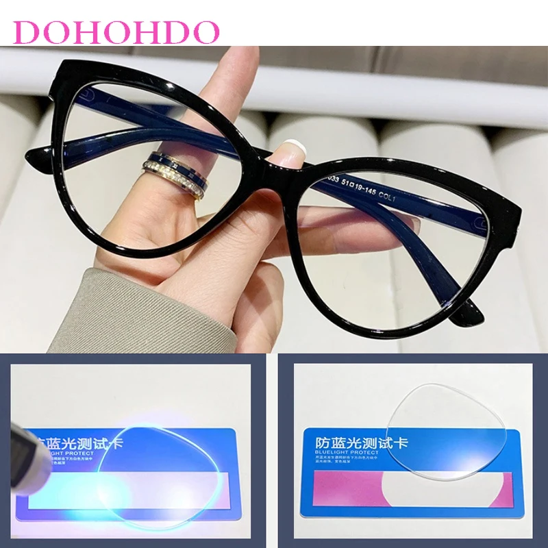 Moda olho de gato óculos ópticos femininos marca designer para homem usar computador trabalho de escritório anti-luz azul retro óculos feminino Очки