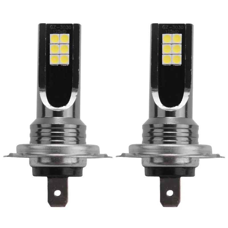 

AA01-2Pcs Front Fog Light Canbus Bulb H7 12SMD LED Fog Lamp Bulb Conversion 1000LM 6000K White Light Error Free Canbus Bulb