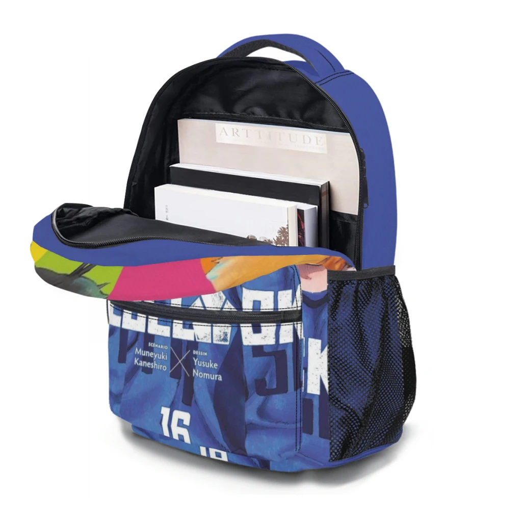 Nieuwe Modieuze Blauwe Lock Patroon Schooltas Print Rugzak 17Inch