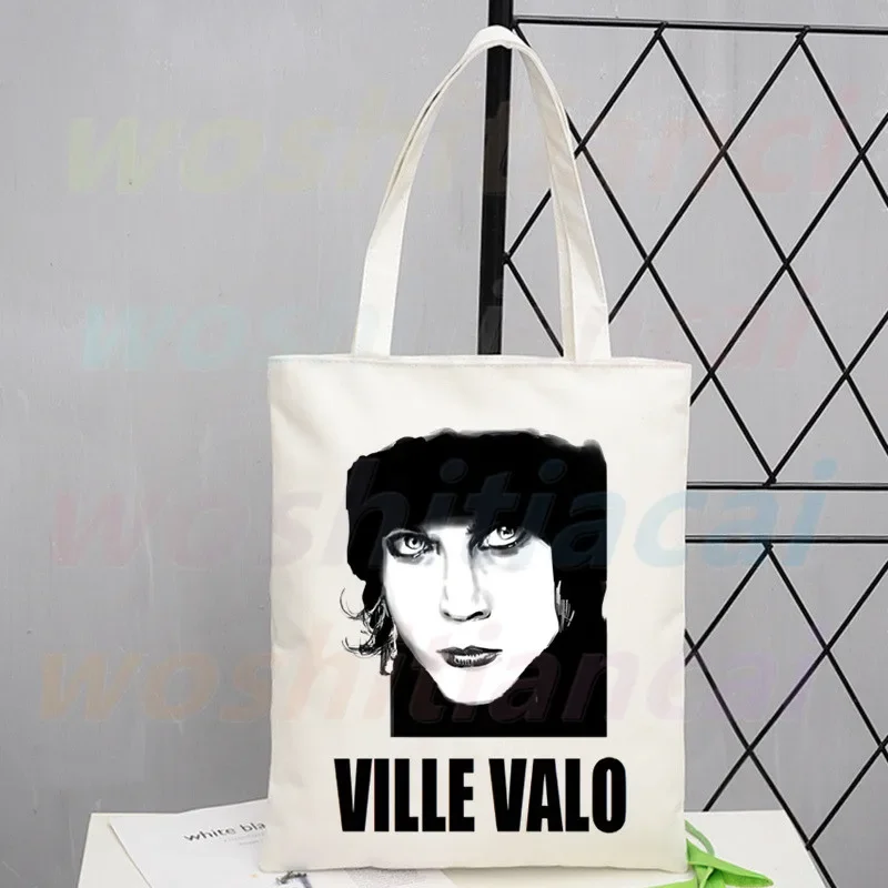 Him Ville Valo Shoulder Canvas Bags Large Capacity College Harajuku Handbag Women Bag Shopping Bag