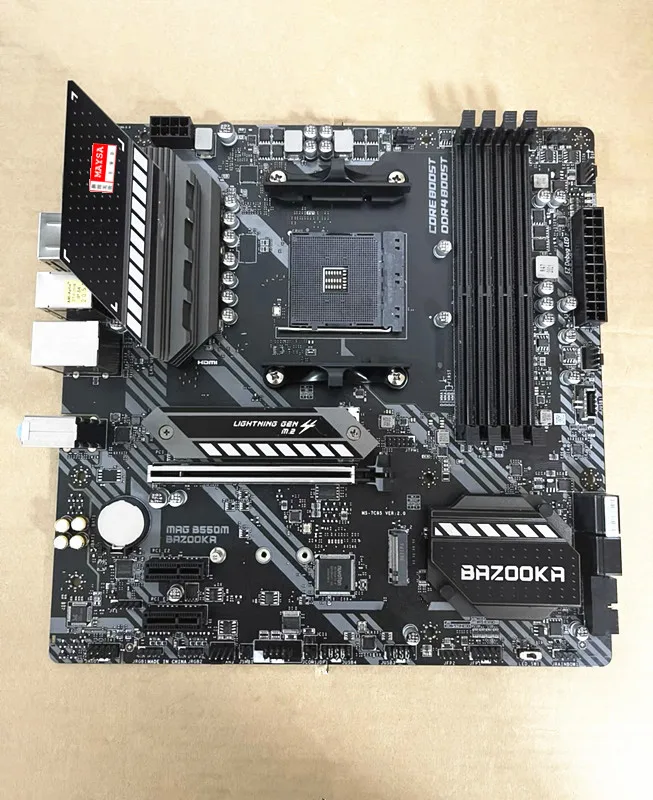 

Материнская плата B550 для MSI MAG B550M BAZOOKA, материнская плата с разъемом AM4 DDR4 PCI-E 4,0 USB3.2 Micro ATX для процессора AMD Ryzen 3000/5000