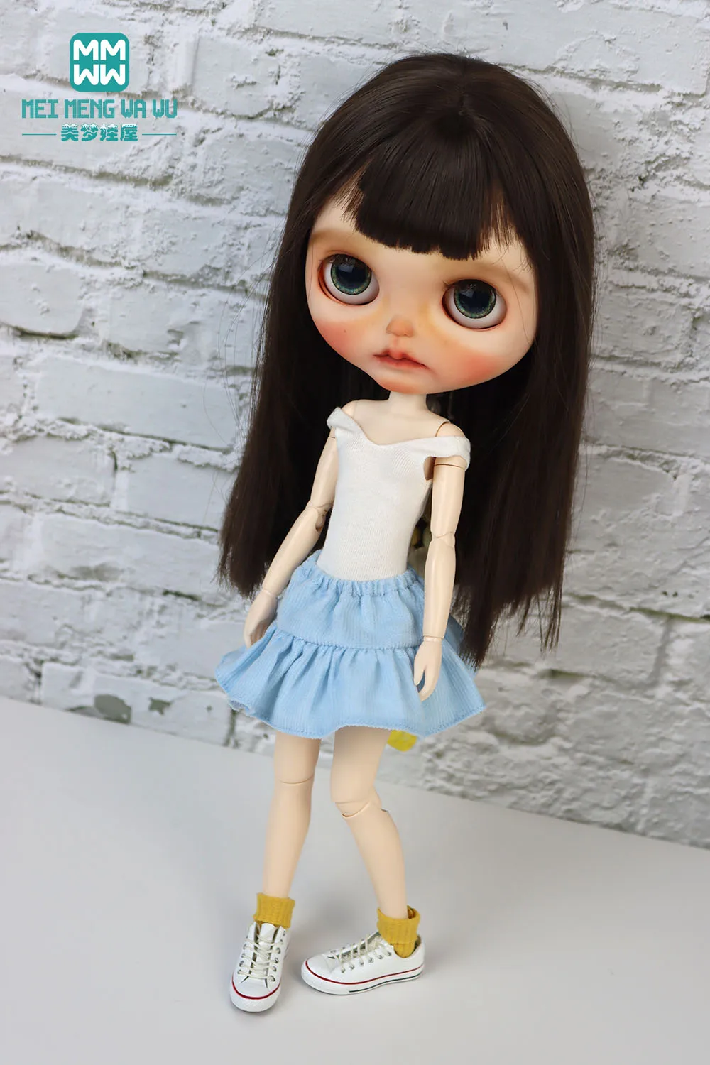 

Подходит для кукольной одежды Blyth Azone OB22 OB24, модная короткая юбка ярких цветов, длинный кардиган, игрушки в подарок