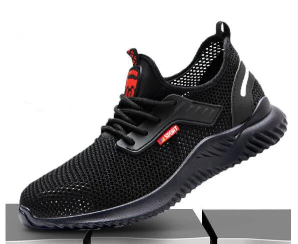 Work Safety Shoes Anti-Smashing Steel Toe Puncture Proof Construction Lightweight Breathable Sneakers Air Light H587