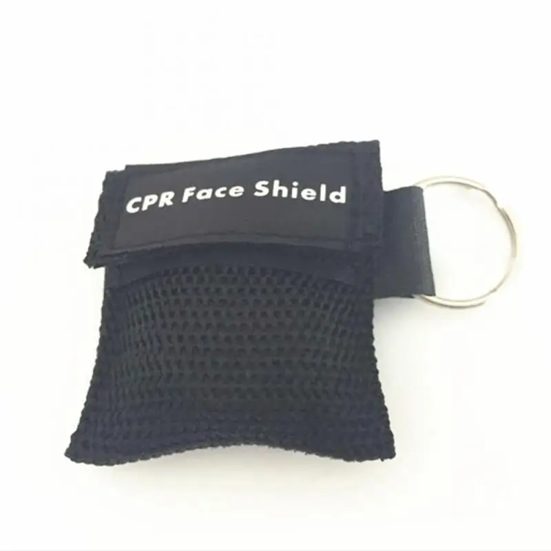 Resuscitator Mask Portable Emergency Aid Face Shield Artificial Respiration Disposable Respirator Keychain Health Care Tools