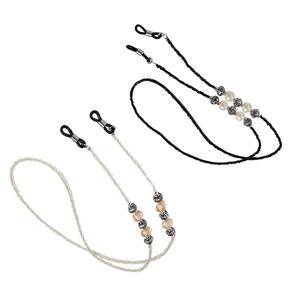 

2Pcs Glasses Strap Eyewear Retainer Decorated Beads Beautiful Outdoor Activities Comfortable Chest Hanging