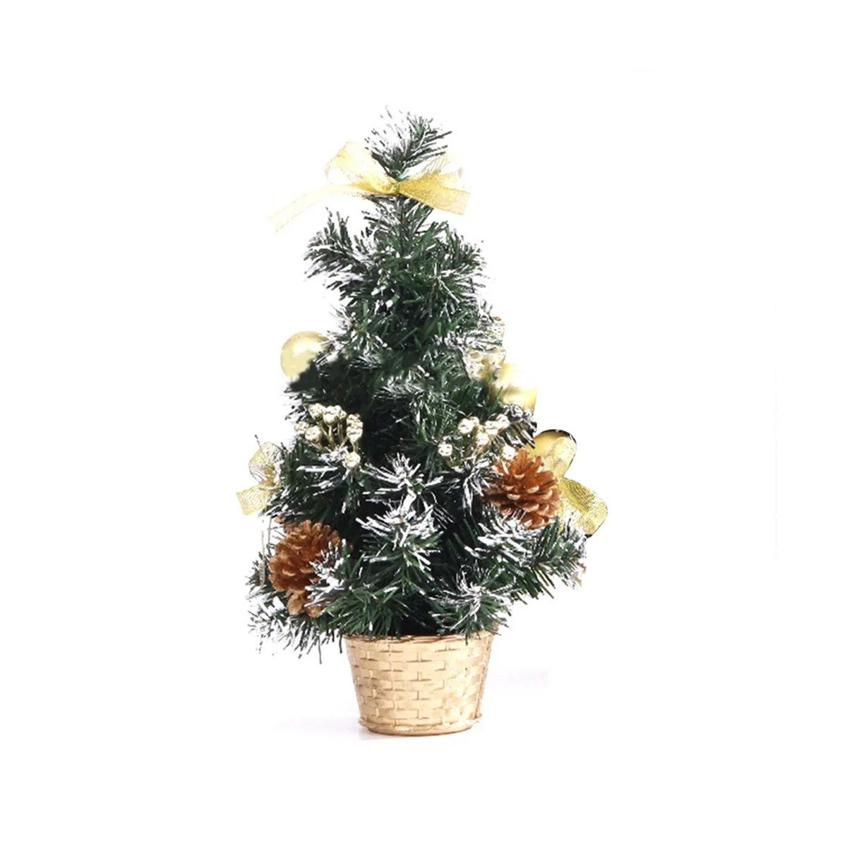 Mini Tabletop Tree Home Christmas Small Desktop Decoration Party Ornament Family,Gold