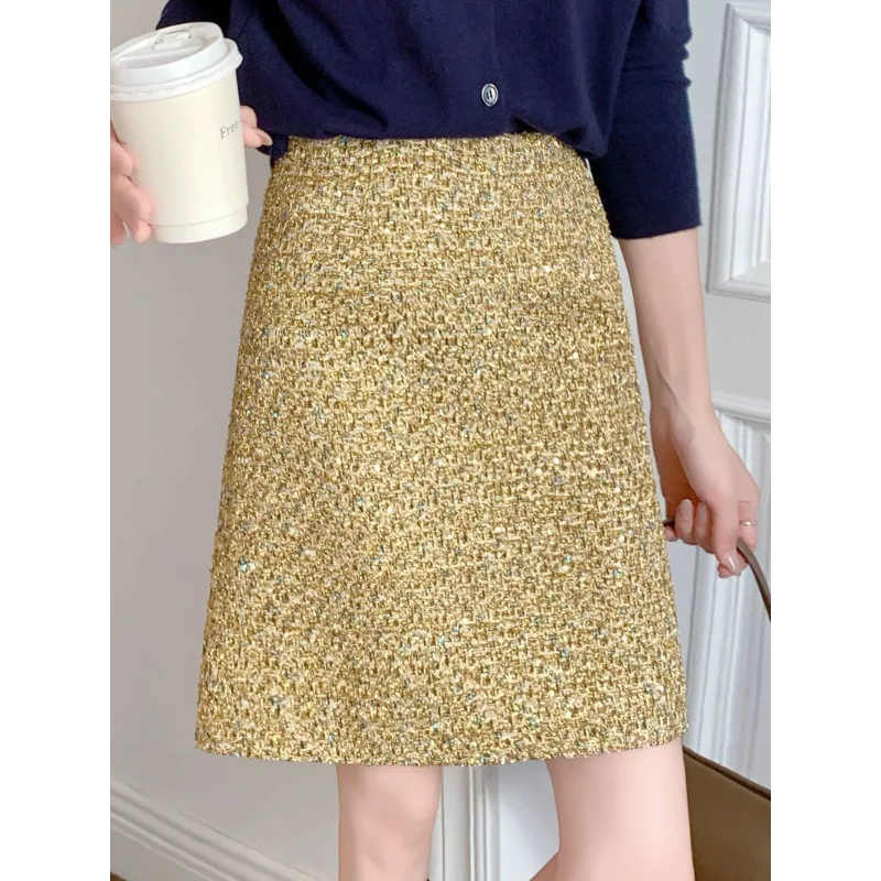 

Французская простая шерстяная юбка на бедрах, женская короткая осенне-зимняя новая юбка трапециевидной формы
