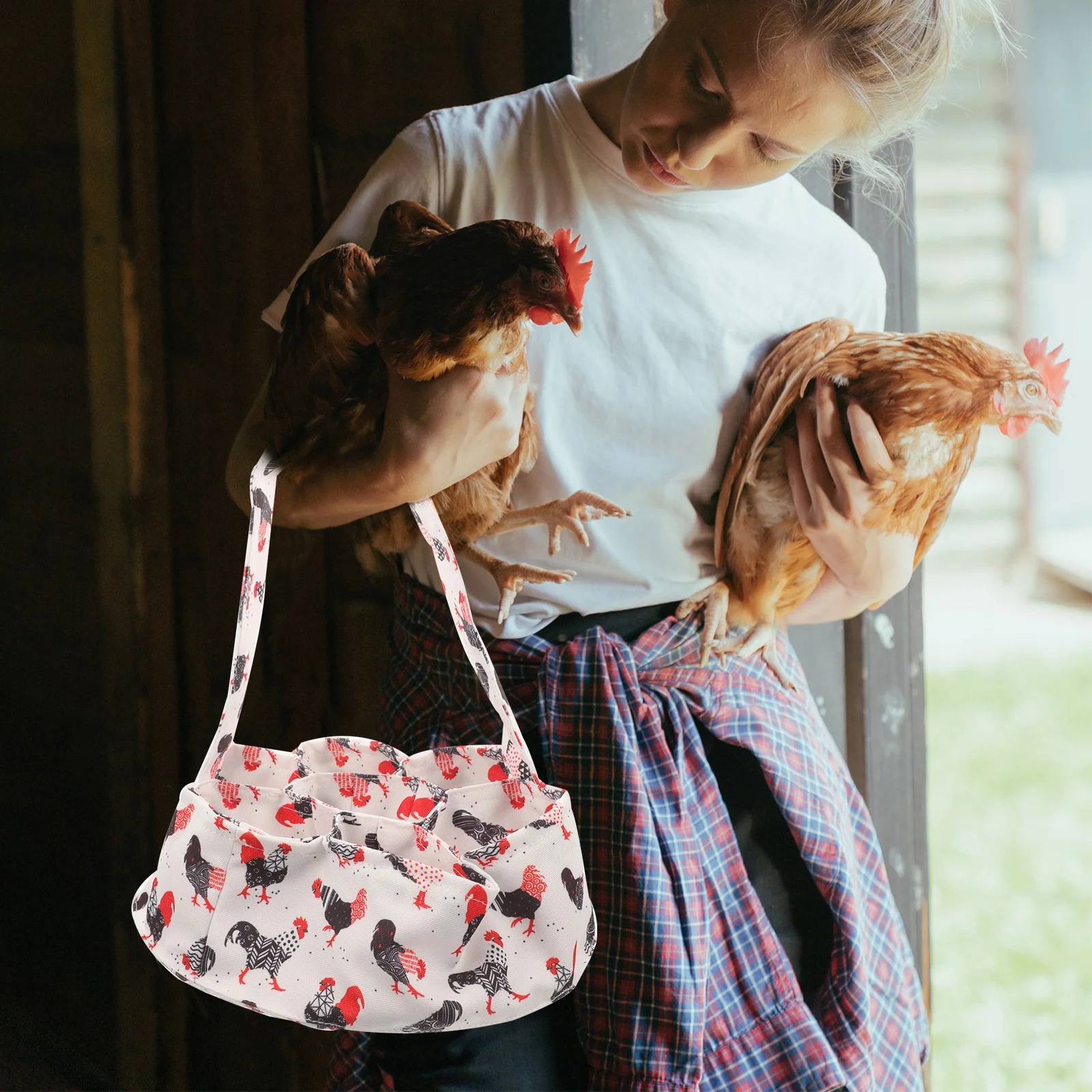 

Egg Collecting Basket 7 Pockets Chicken Duck Goose Eggs Farm Garden Storage Safe Resistance Portable Mini Baskets
