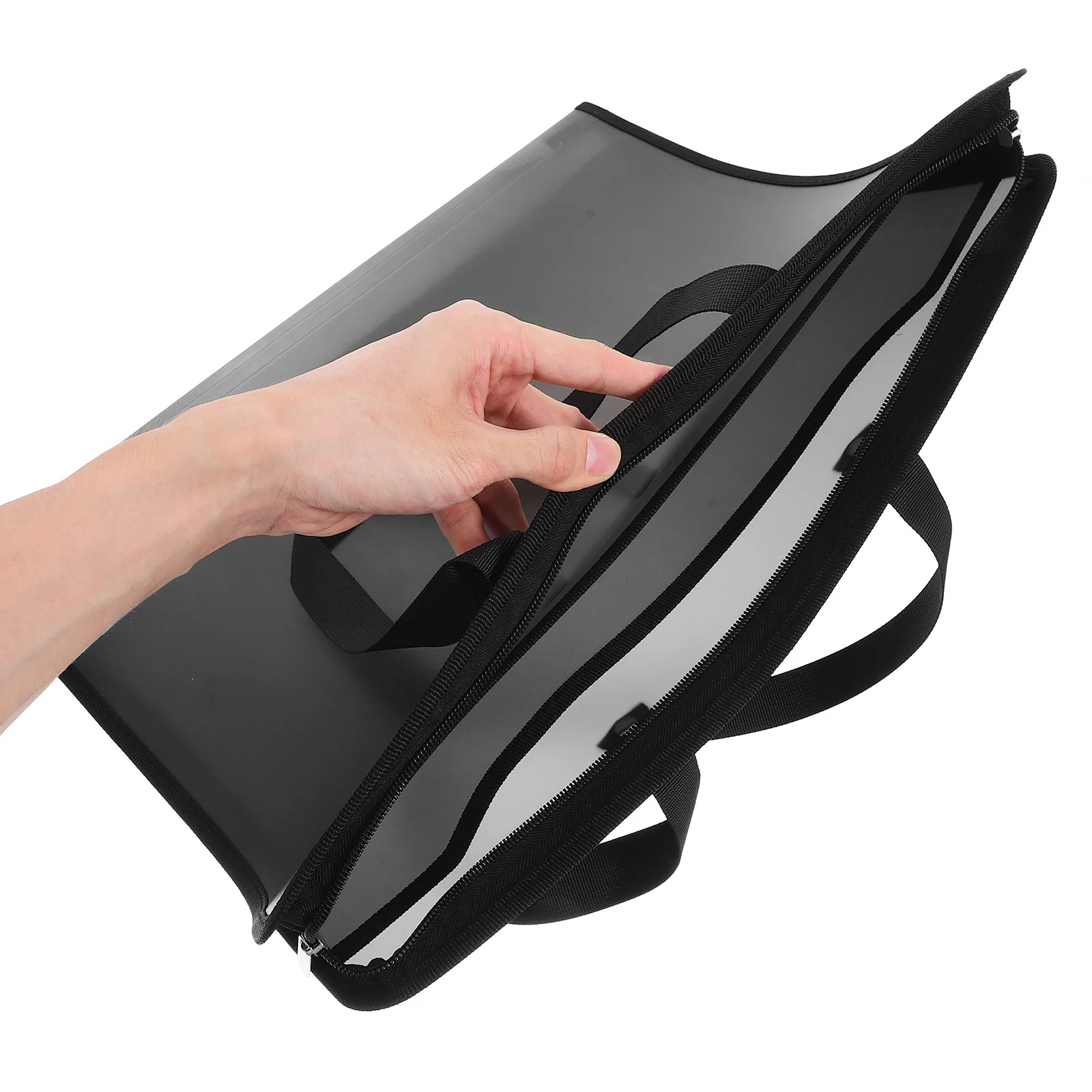 

Large Capacity Art Portfolio Bag Durable Edge Wrapping Easy Zipper Closure File Organizer Storage Pouch For Documents Books