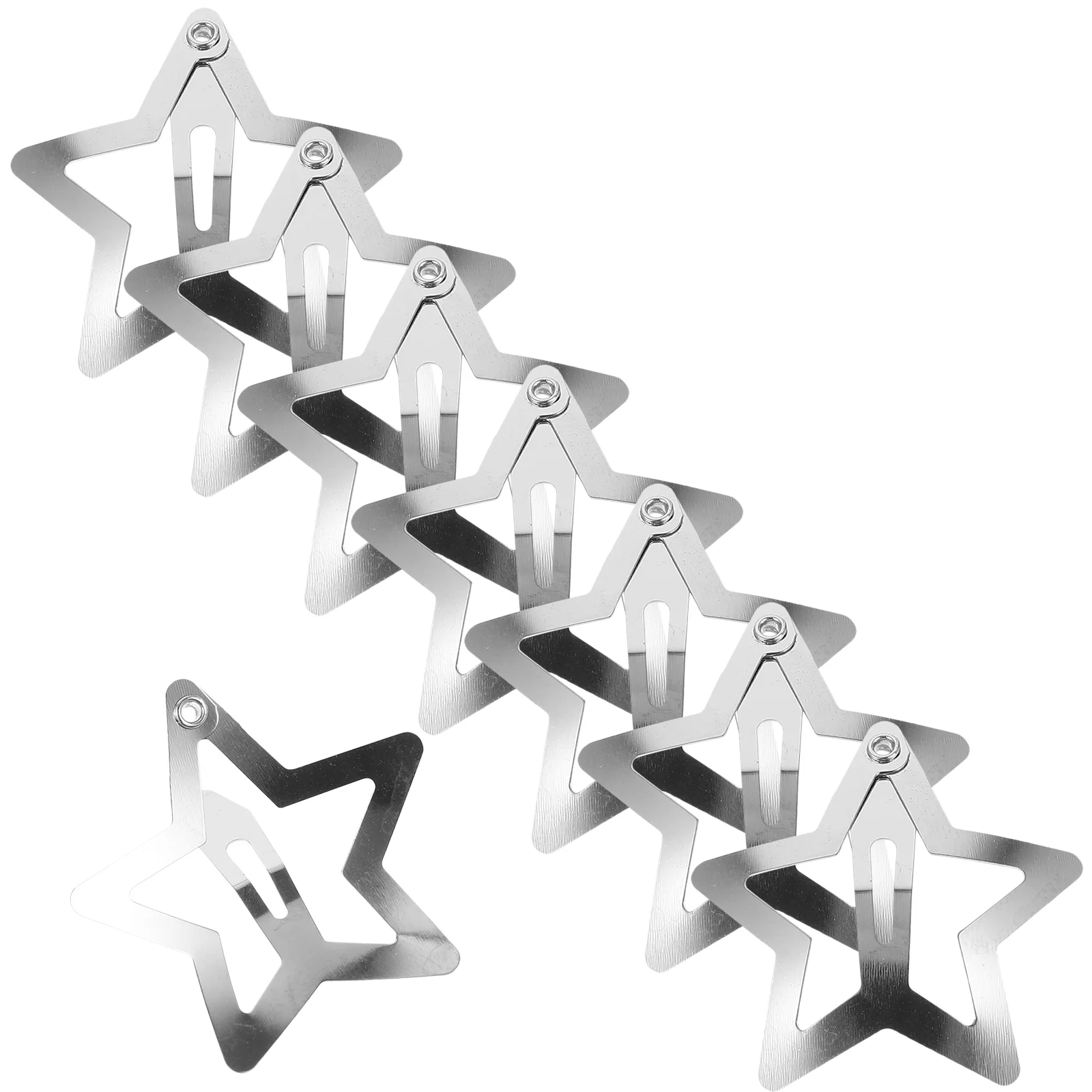 

20 Pcs Hot Girl Star Bb Hairpin Sweet Cool Five-pointed Side Bangs Accessories for Women* (basic Silver Star) 20pcs Miss