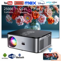 HORLAT LCD Projector 25000Lumenes Android 4K 800ANSI Full HD 1080P Video Home Theater Auto Keystone 5G WiFi Portable Proyector