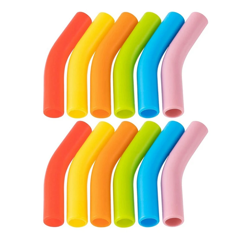 Silicone Straw Tips Reusable Straw Replacement Tip For 8MM Outdiameter Wide Stainless Steel Metal Straws