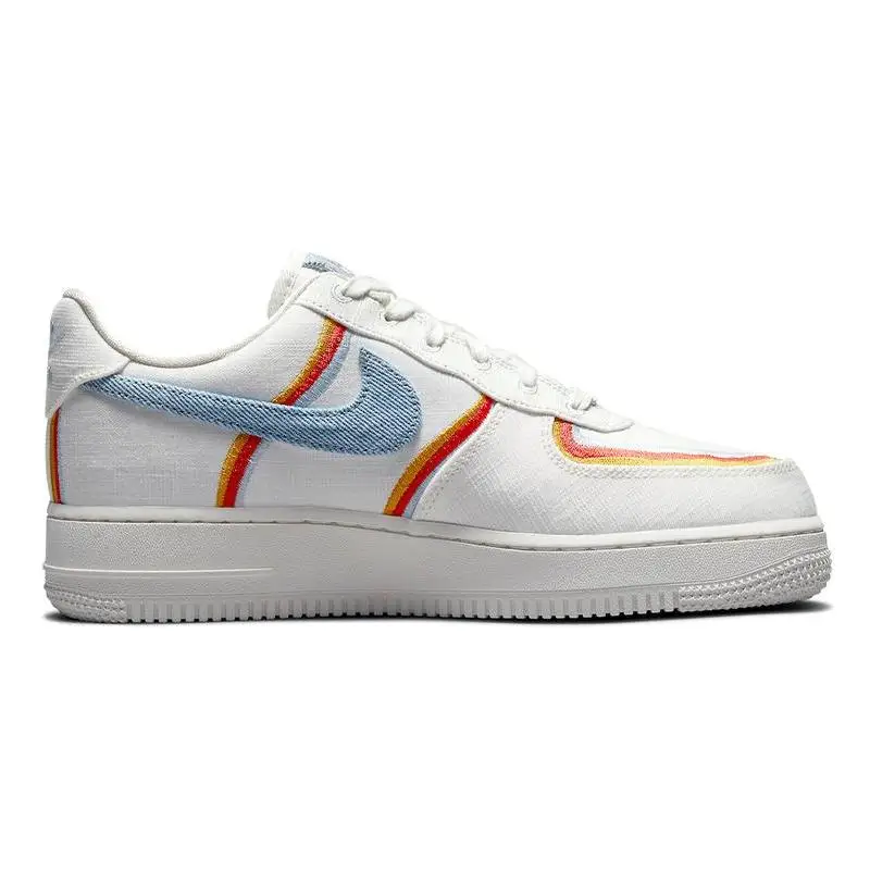 Nike Nike Air Force 1 Laag Zeil Denim Swoosh Dames Sneakers Schoenen DJ4655-133