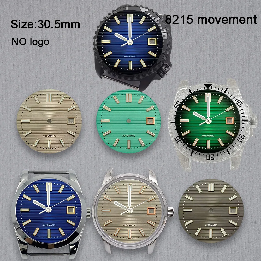 8215 Dial No Logo Blank Nautilus 30.5mm Dial For 8215 Movement Custom Logo Watch Dials Hands Case Accessories Repair Tools