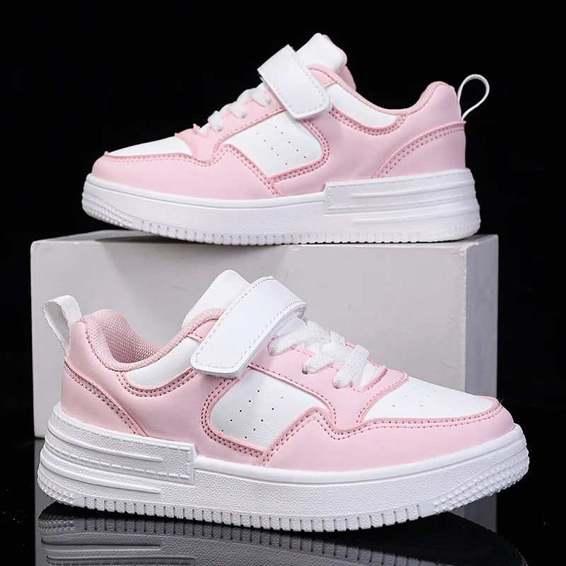 

2025 New Trendy Kids Skate Shoes tenis Girls Sneakers Leather Flat Breatahble Mesh Outdoor Sports Comfortable Tennis Shoes