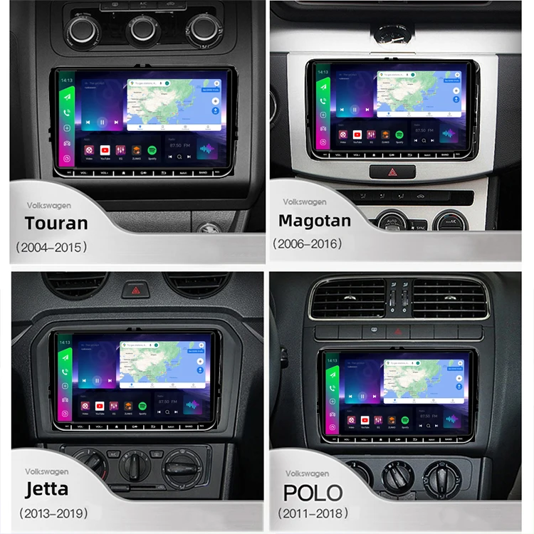 STLFFor VW Tiguan 2008-2016 لاسلكي Carplay 4 + 64G راديو السيارة السيارات أندرويد 13 نظام تحديد المواقع فيديو مشغل ديفيدي للسيارة