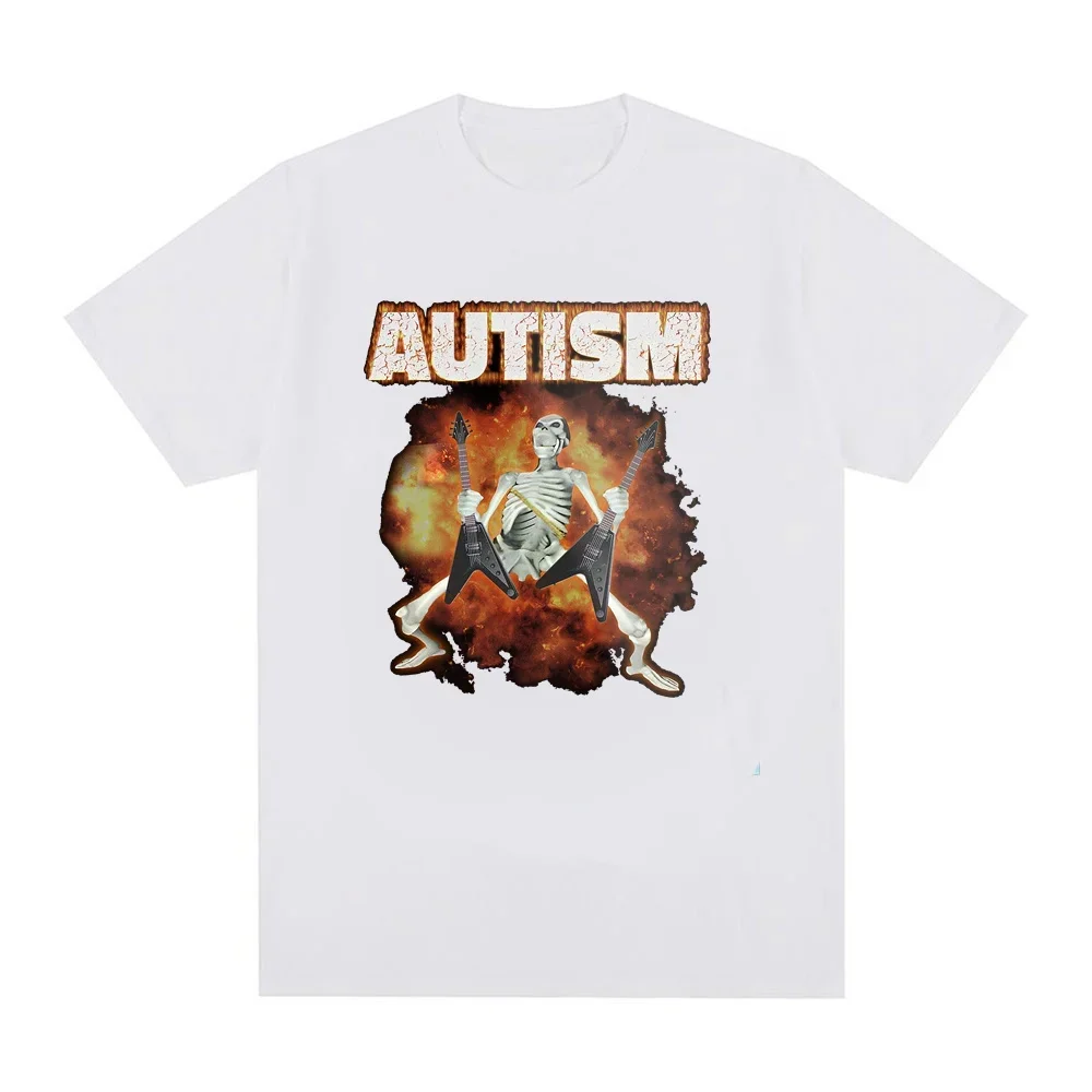 التوحد مضحك الهيكل العظمي ميمي طباعة طاقم الرقبة تي شيرت عادية فضفاض ملابس بأكمام قصيرة الصيف تي شيرت بلايز الملابس النسائية