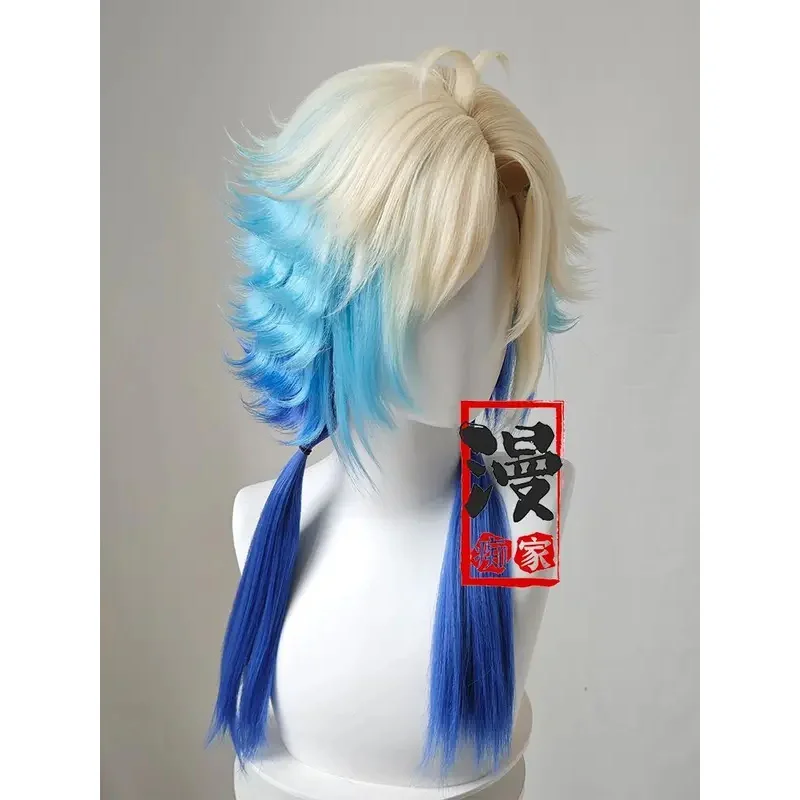 

DY20Michael Kaiser Styled Парик Синий Замок Косплей Синий Белый Парики Аниме Косплей Головные Уборы Канекалон Синтетические Волосы Для Косплея Для Части