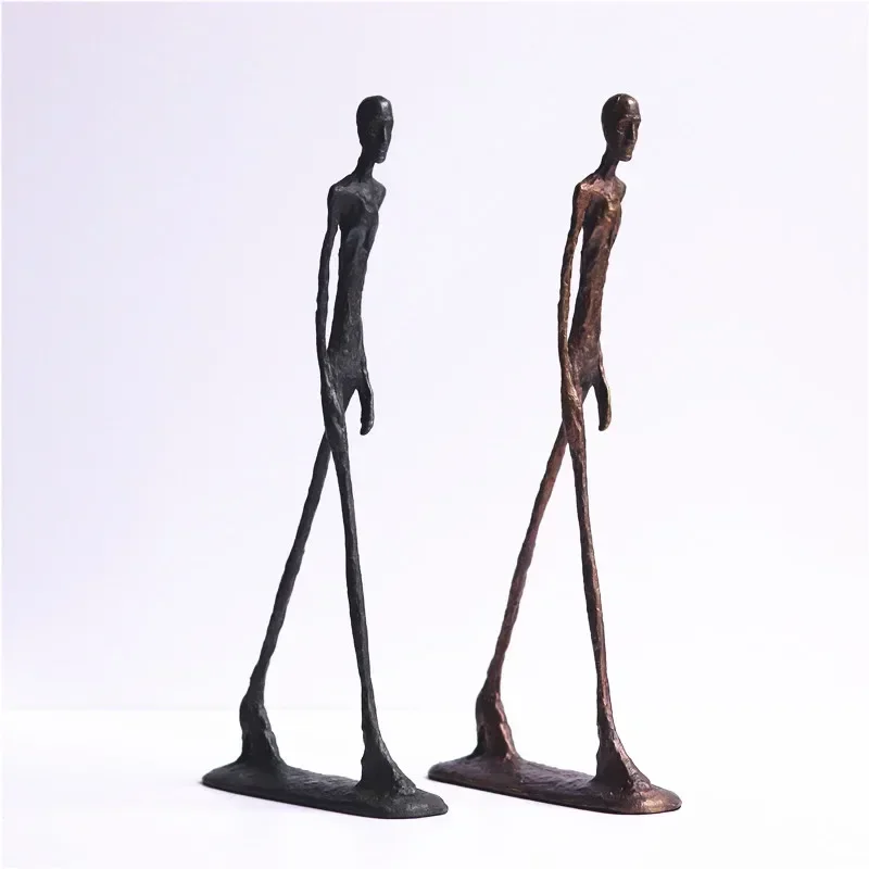 60cm Large Interior Sculpture Brass Handmade Walking Famous Statue Human Person Sculpture Home Decor Office Figures for Interior