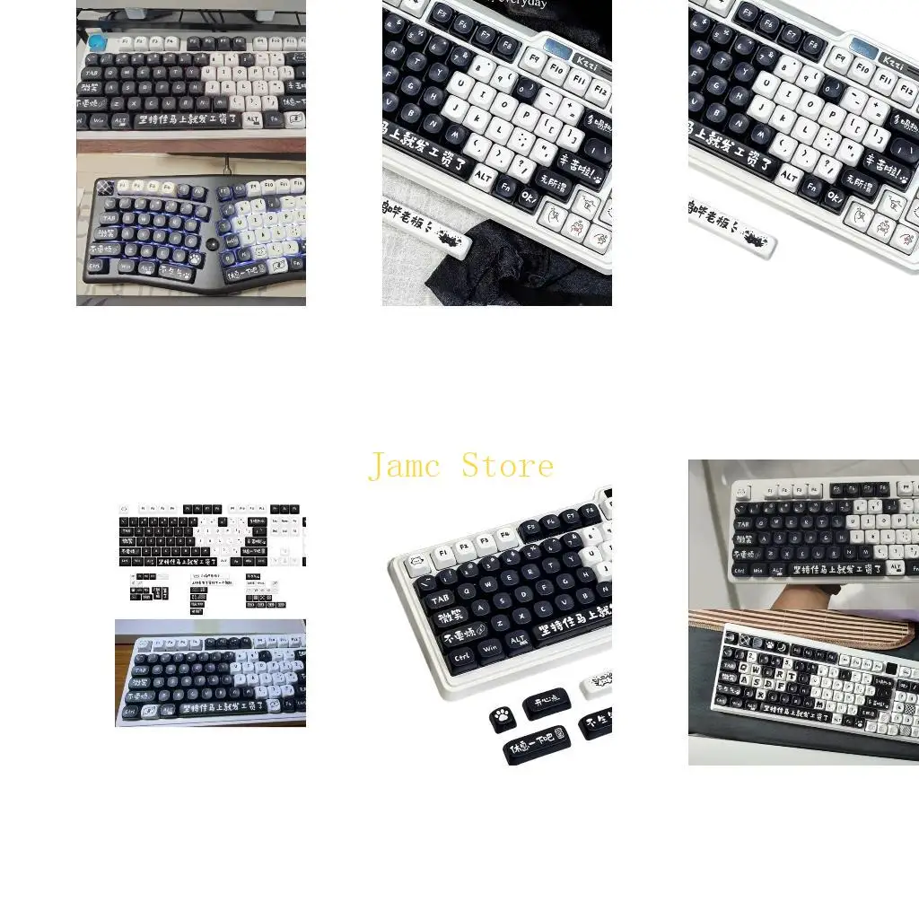 

LX0B MOA Height Off Work Cats Theme Набор клавишных колпачков для механических клавиатур с 135 клавишами KEYCAP