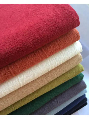 Cotton Linen Fabric Skin Texture Crepe By The Meter for Clothing Curtain Dress Shirt DIY Sewing Plain Textile Cloth Gray Soft