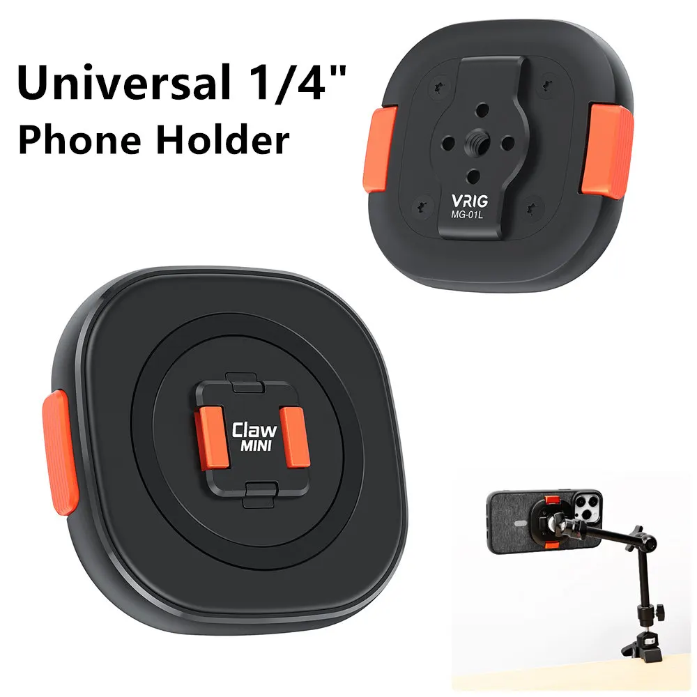 VRIG New for Magsafe to 1/4 ARRI Screw Mount Magnetic Phone Holder  for iPhone 15/14/13/12 Pro Max XIAOMI SAMSUNG Smartphone