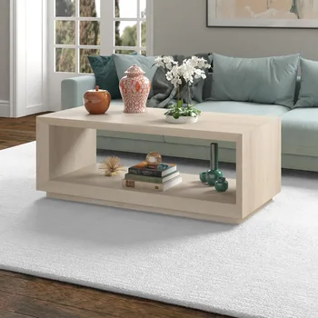 Image Coffee Table, 48" Wide, White