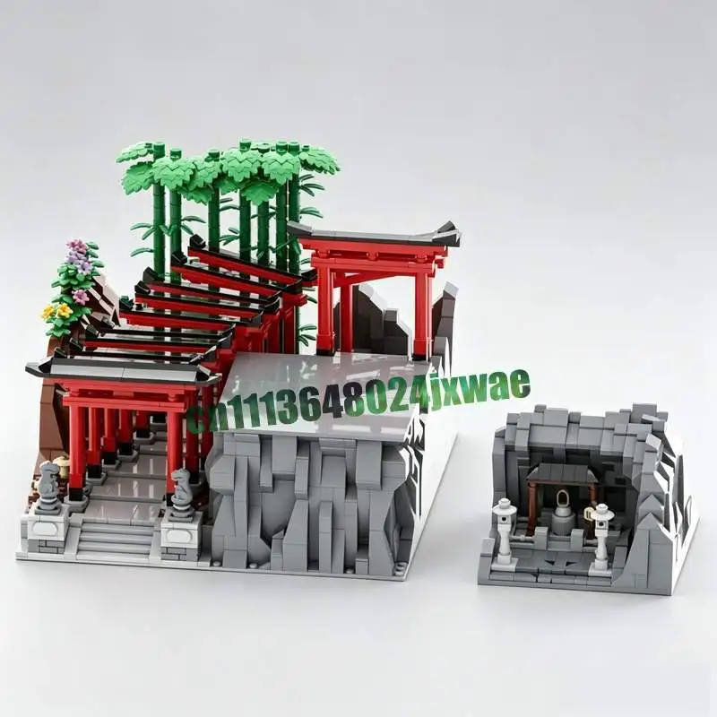 NEW 1735PCS Thousands Of Torii Gates MOC Model Custom Puzzle Asian Architecture DIY Creative Assembly Building Blocks Toy Gifts