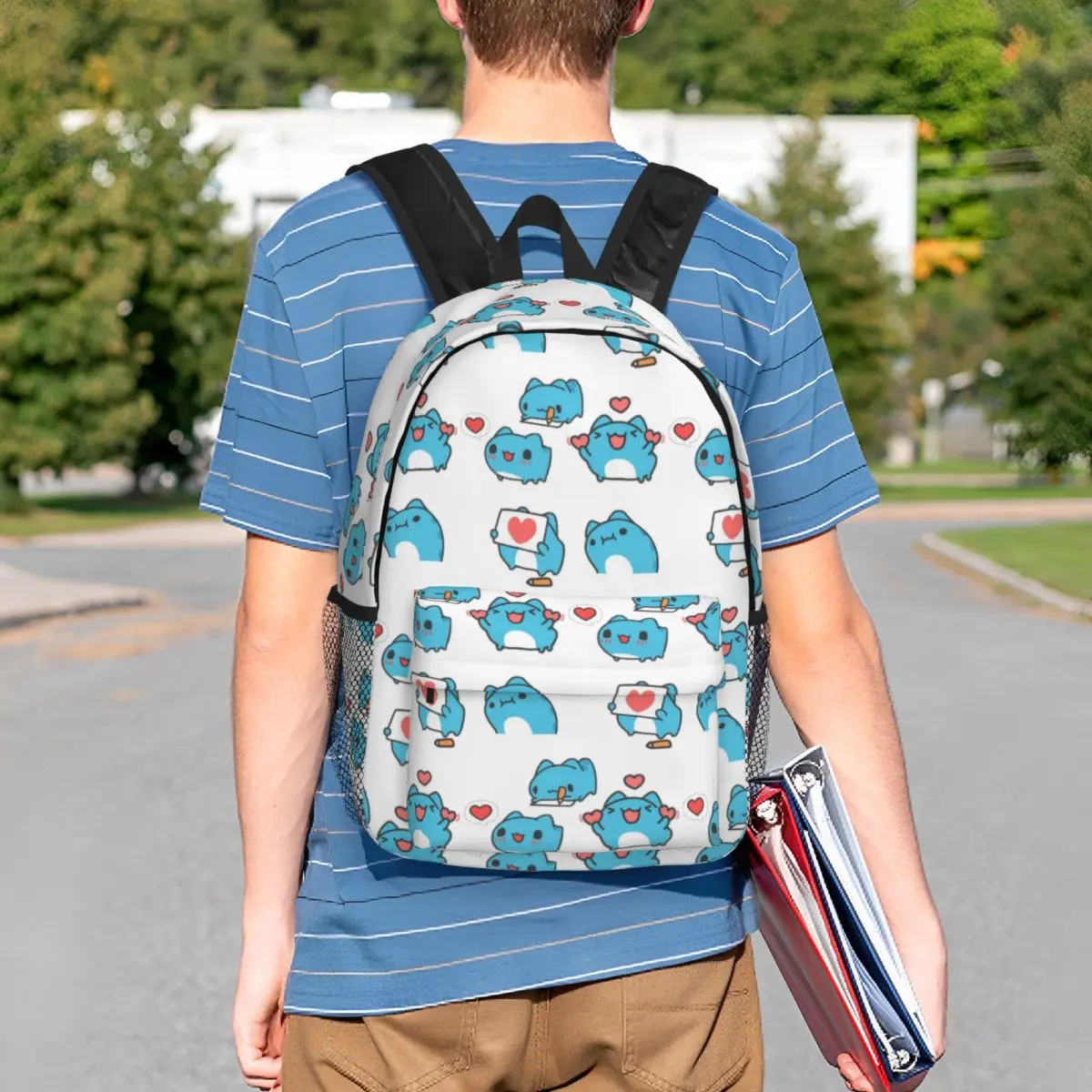 Comic Cat Bugcat Capoo Backpack Student Boys Girls BookBag Men Women School Bag Laptop Shoulder Bags