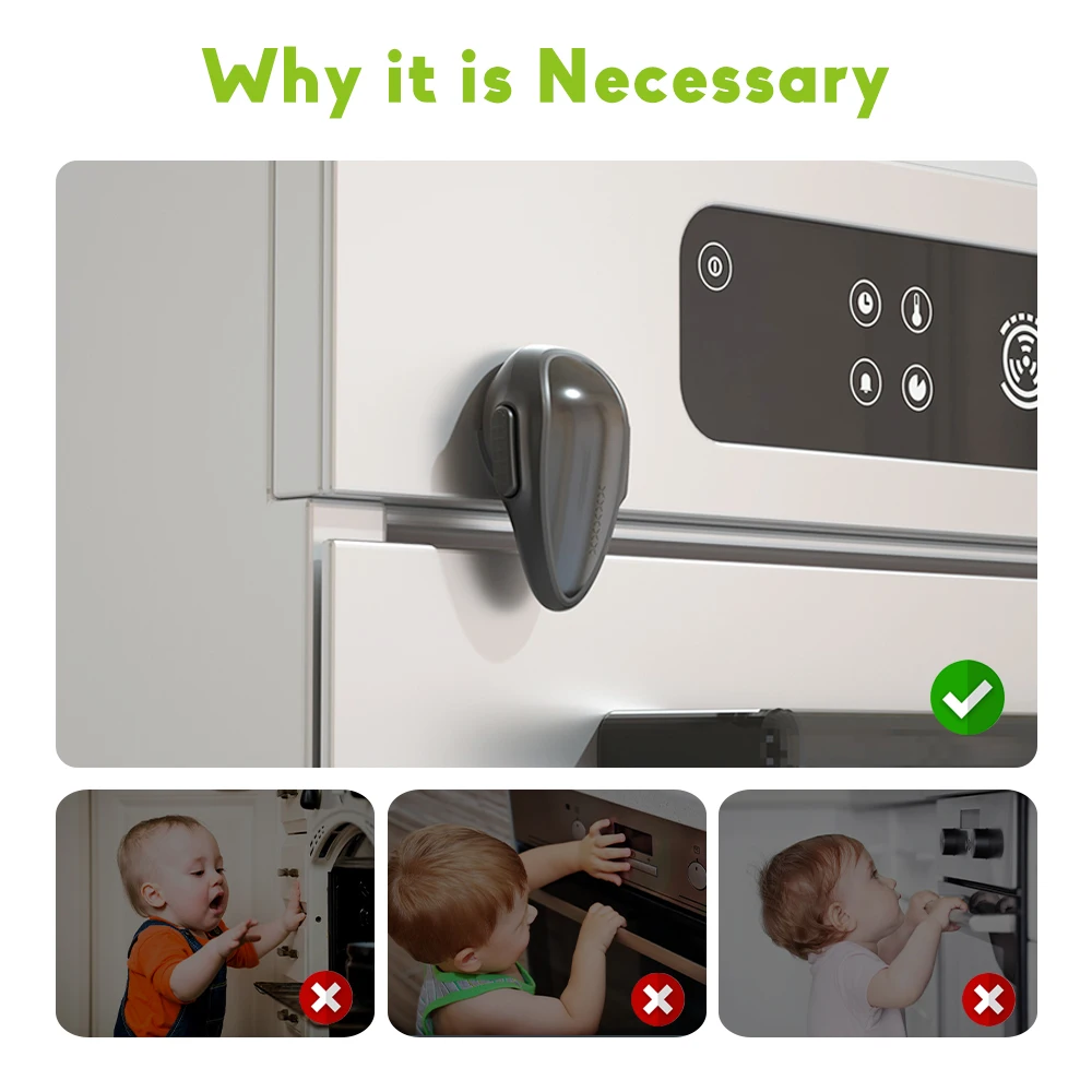 SAFELON Child Safety Oven Lock, Kitchen Safety Oven Door Lock for Babies & Toddlers