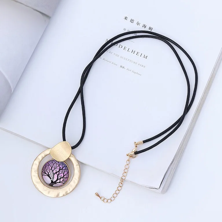 DIY accessories new necklace, European and American fashion retro tree of life long sweater chain, women's necklace wholesal