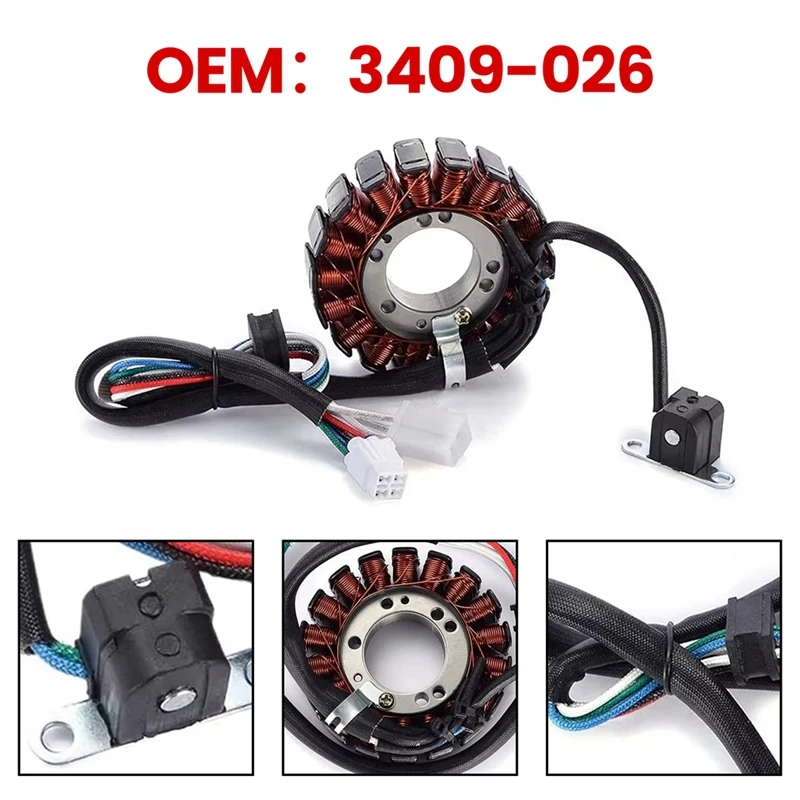 3409-026 Magneto Alternator Stator Coil For Arctic Cat DVX400 DVX 400 2004 2006-2008 32101-07G00-A58X