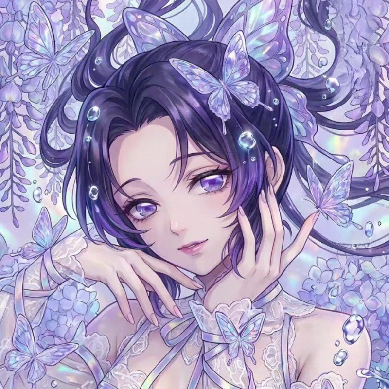 

Коллекционные акриловые карточки Demon Slayer Kimetsu no Yaiba с хроматическими перьями, двусторонние, светящиеся в темноте