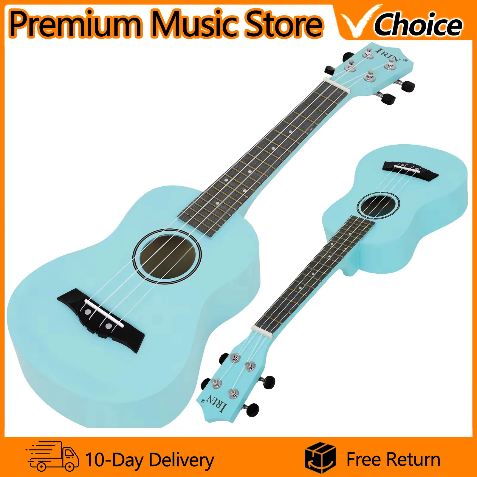 IRIN Ukulele 23 Zoll 4 Saiten Hawaiianische Gitarre Bassholz Anfänger Mini-Gitarre Ukulele Musikspielzeug Saiteninstrument