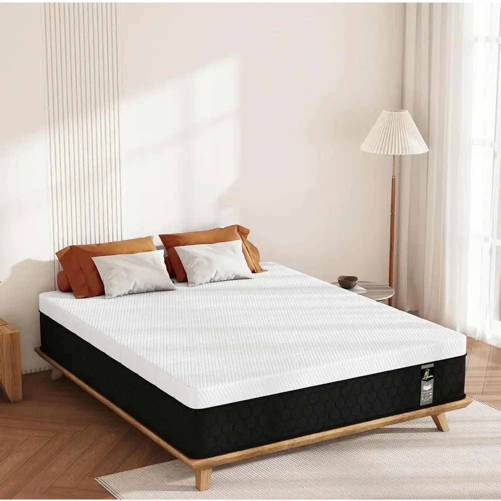 Mattress in a Box - 10 Inch Memory Foam Mattress Bed - Hybrid Mattress Full for Back Pain Relief