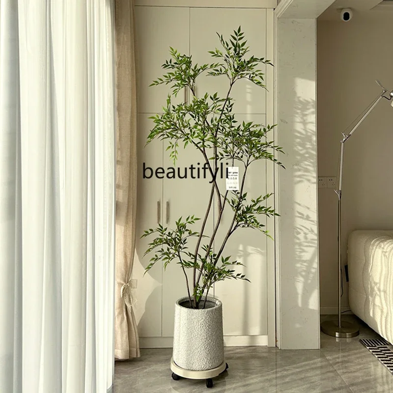 

Nantian Bamboo Simulation Green Plant High-end Light Luxury Indoor Living Room Bionic Fake Plant Large Floor Potted Plant