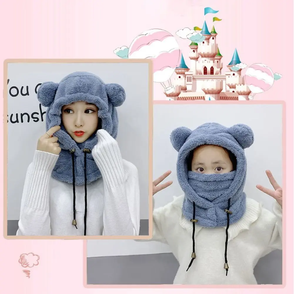 الطقس البارد يندبروف الشتاء القبعات الدفء بيني قبعات أقنعة قناع إيرفلاب غطاء للأذنين النساء الفتيات Skullies & Beanies