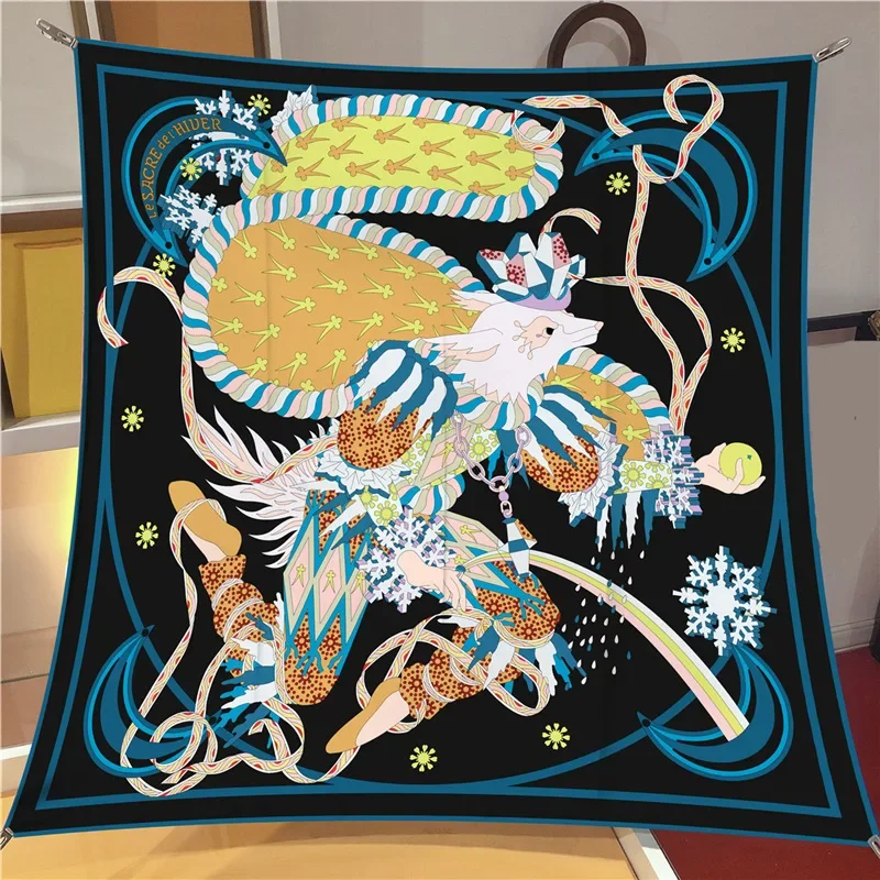 Chinese mythology ancient silk scarf women's spring and autumn Korean version versatile 90 twill silk