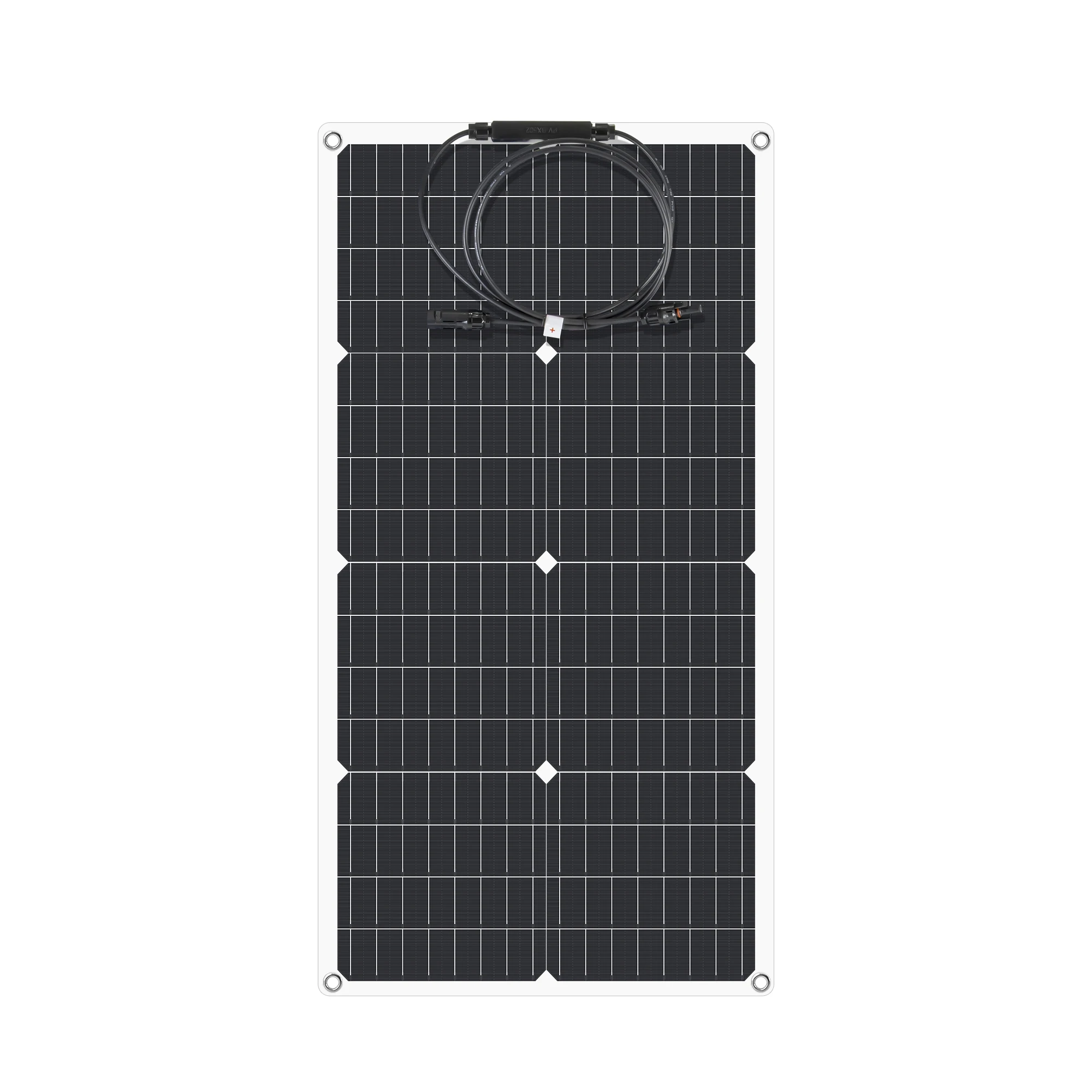 PowMr 50W Flexibles Monokristallines Solarpanel FLW-LTW 18V 2,78A Tragbares Biegsames Solarladegerät für Wohnmobil, Boot, Wohnwagen, 12V-Batterieladung, Outdoor-Camping