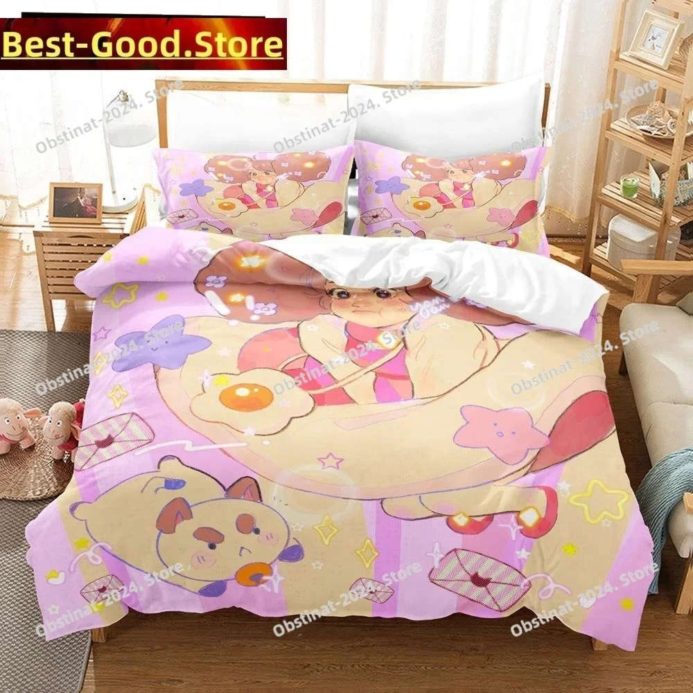 

Fashion 3D Print Anime Bee And Puppycat Bedding Set Single Twin Full Queen King Size Bed Set Adult Kid Bedroom Duvet cover Sets