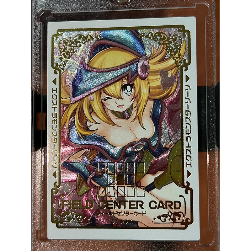 Yu-Gi-Oh! Anime Characters Black Magician Girl DIY Homemade Bronzing Flash Card Toys Collection Card Christmas Birthday Gift