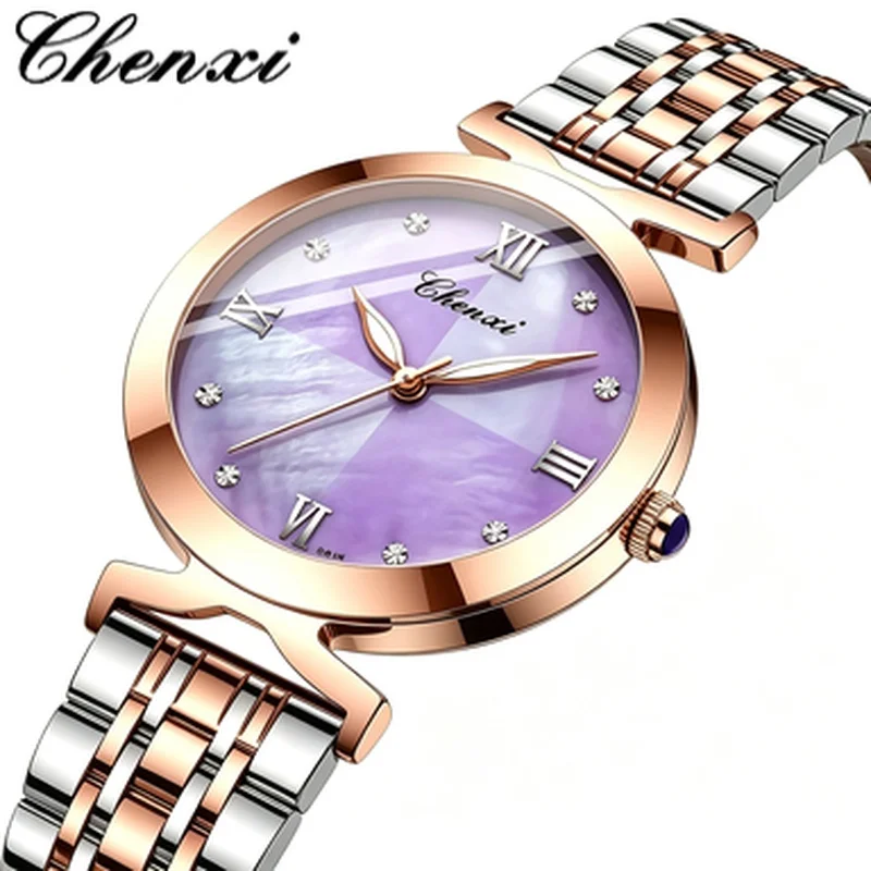 CHENXI Luxury Women Wristwatch Elegant Female Waterproof Quartz Watch Ladies Fashion Daily Wear Wrist Clock Gift