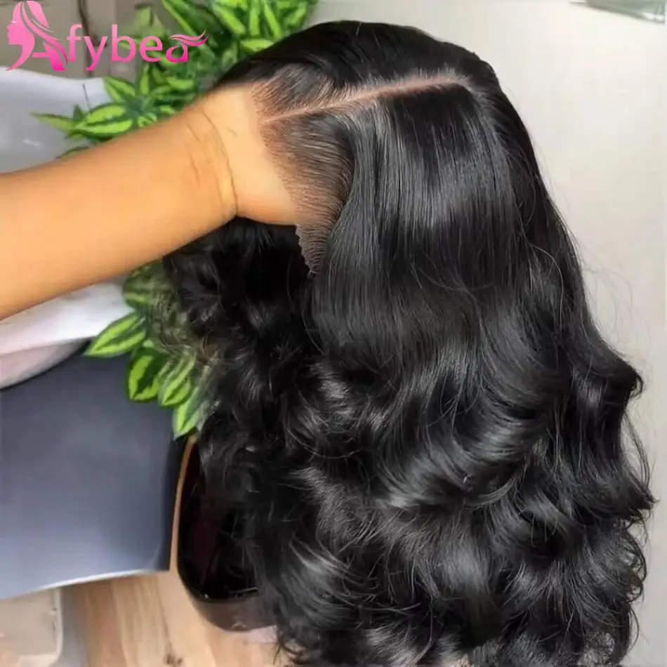 Body Wave Glueless Wigs Human Hair Preplucked PreCut 260 Density Drawstring 5X5 Hd Lace Front Wig Wear And Go Natural Color 24In