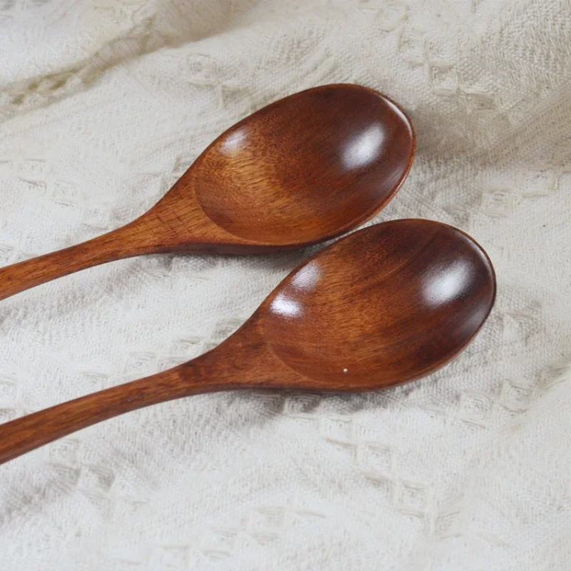 Wooden Spoon Bamboo Kitchen Cooking Utensil Tool Soup Teaspoon Catering for Wooden Spoon