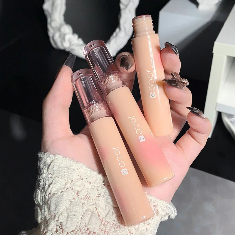 Nude pink mirror lip glaze glass lip gloss long lasting and not easy to fall off lip slime natural color lip tint  lipgloss