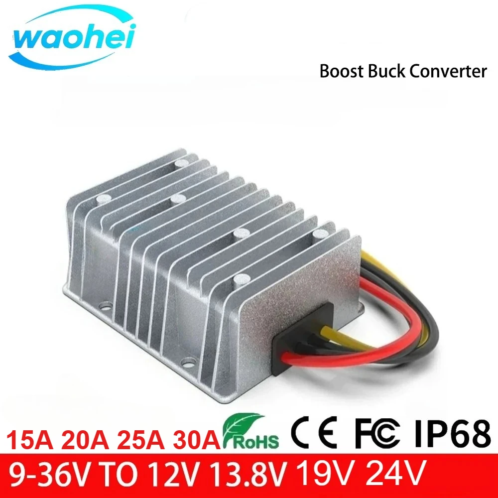 

12V 24V 9-36V TO 12V 13.8V 19V 24V DC TO DC Boost Buck Converter 15A 20A 25A 30A Voltage Stabilizer Regulator transformer module