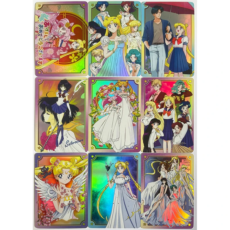 Karta Żony Karta Kolekcjonerska Gra dla Chłopca Zabawka Gra Planszowa Prezent Urodzinowy DIY Anime Księżniczka Serenity Hino Rei Premium Glitter Card 54 szt.
