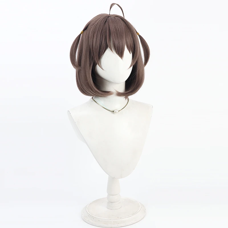 วิกคอสเพลย์นัตสึโระ มัตสึริ วิกผมบ๊อบสั้นสีน้ำตาล 30 ซม. สำหรับ YouTuber วีลุคเสมือนจริง วิกผมใยสังเคราะห์ทนความร้อน